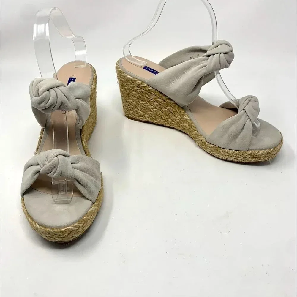 Stuart Weitzman Sarina‎ Espadrille Wedge Sandals - Picture 3 of 12